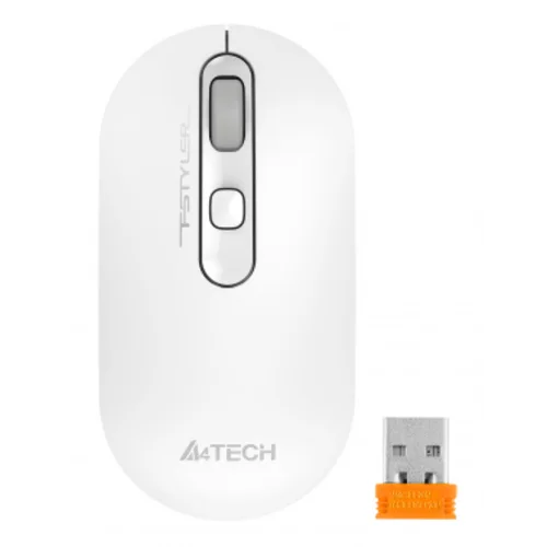 Мышь A4Tech Fstyler FG20 белый оптическая (2000dpi) беспроводная USB для ноутбука (4but)