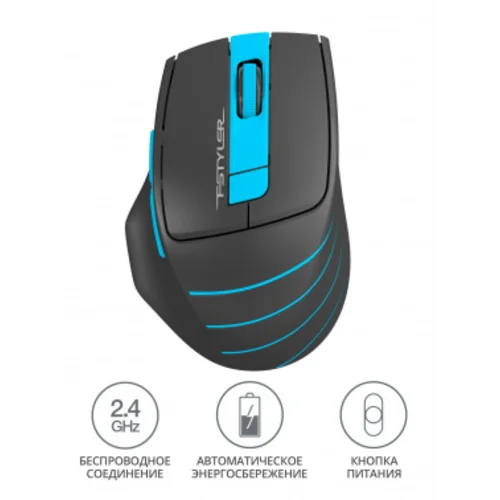 Мышь A4Tech Fstyler FG30 серый/синий оптическая (2000dpi) беспроводная USB (6but)