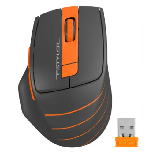 Мышь A4Tech Fstyler FG30 серый/оранжевый оптическая (2000dpi) беспроводная USB (6but)
