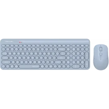 Клавиатура + мышь A4Tech Fstyler FG3300 Air2 клав:синий мышь:синий USB беспроводная slim Multimedia