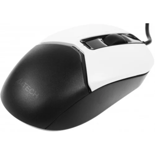 Мышь A4Tech Fstyler FM12S Panda белый/черный оптическая (1200dpi) silent USB (3but)