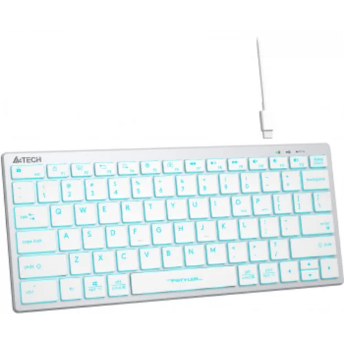 Клавиатура A4Tech Fstyler FX61 белый USB slim LED (FX61 WHITE)