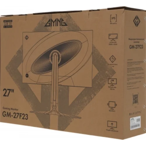 Монитор GMNG 27" Gaming GM-27F23 черный IPS LED 2ms 16:9 HDMI M/M матовая HAS Piv 400cd 178гр/178гр