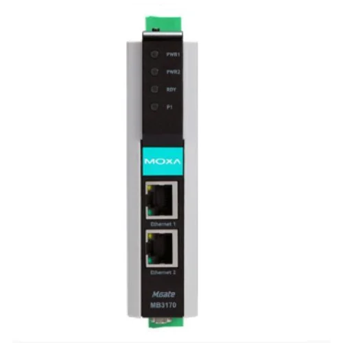 Преобразователь MGate MB3170 1-портовый преобразователь Modbus RTU/ASCII (RS-232/422/485) в Modbus TCP в промышленном исполнении