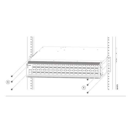 Комплект крепежа в стойку для коммутаторов Cisco Nexus 9K (некондиция, только рельсы с фиксаторами, нет 2U креплений-уголков)