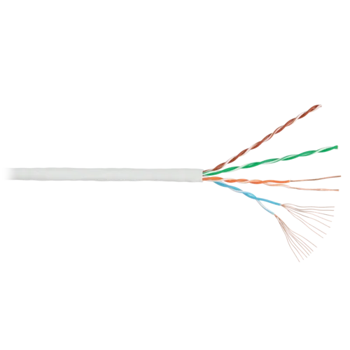 Кабель NIKOLAN U/UTP, 4 пары, Кат.5e, многожильный, 24 AWG, внутренний, LSZH, 305м