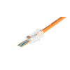 Коннектор NIKOMAX RJ45/8P8C под витую пару, Кат.6 (Класс E), 250МГц, универсальные ножи, сквозной, неэкранированный, круглый ввод, уп 100 шт.