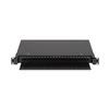 Оптический кросс NIKOMAX 19" Premium Line, 1U, до 24 SC портов или 48 LC портов, выдвижной, со съёмной полкой, черный