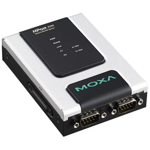 NPort 6250 2-портовый асинхронный сервер RS-232/422/485 в Ethernet с расширенным набором функций MOXA
