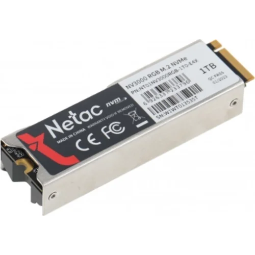 Накопитель SSD Netac PCIe 3.0 x4 1TB NT01NV3000RGB-1T0-E4X NV3000 RGB M.2 2280