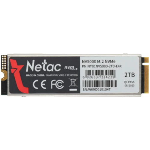 Накопитель SSD Netac PCIe 4.0 x4 2TB NT01NV5000-2T0-E4X NV5000 M.2 2280