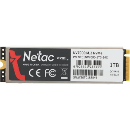 Накопитель SSD Netac PCIe 4.0 x4 1TB NT01NV7000-1T0-E4X NV7000 M.2 2280