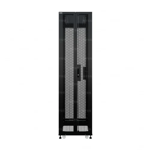 19" серверный шкаф ПРОЦОД 48U 600х1070 мм, передняя дверь перфорация, задние двери двойная перф., регулируемые опоры, RAL 9005