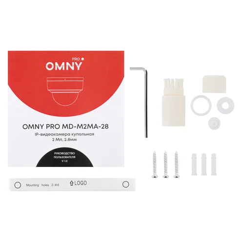 Камера сетевая купольная 5Мп OMNY PRO MD-M5МA-28-C с микрофоном