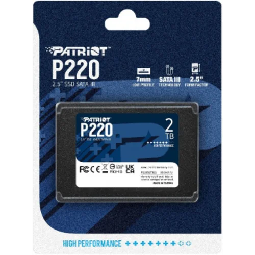Накопитель SSD Patriot SATA-III 2TB P220S2TB25 P220 2.5"