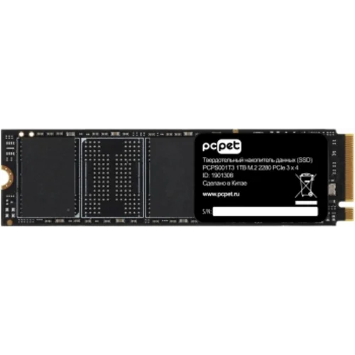 Накопитель SSD PC Pet PCIe 3.0 x4 1TB PCPS001T3 M.2 2280 OEM