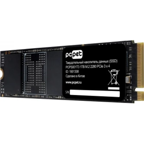 Накопитель SSD PC Pet PCIe 3.0 x4 1TB PCPS001T3 M.2 2280 OEM