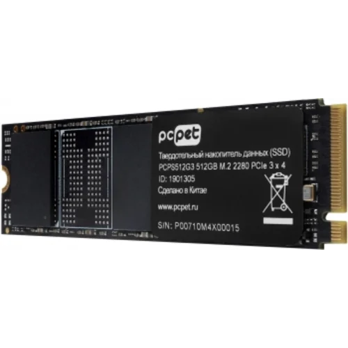 Накопитель SSD PC Pet PCIe 3.0 x4 512GB PCPS512G3 M.2 2280 OEM