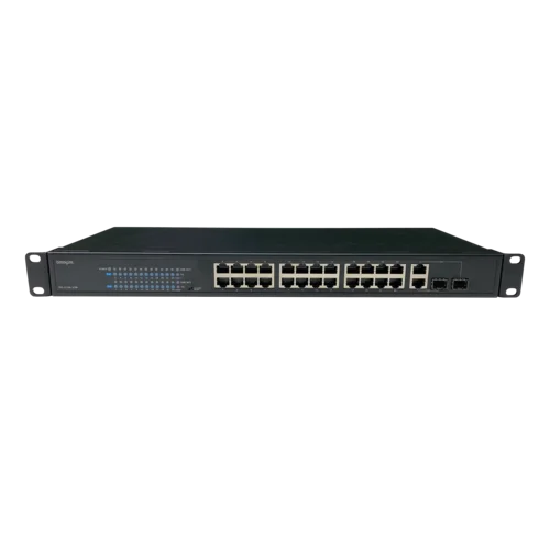 Неуправляемый стоечный 24 портовый PoE коммутатор PUS-CC24L-370R с изоляцией портов
