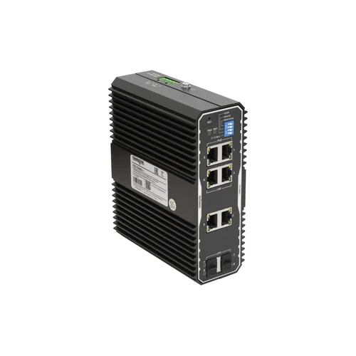 Неуправляемый промышленный 4 портовый PoE коммутатор POWERTONE PUS-TS04GL-i