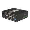 Неуправляемый промышленный 8 портовый PoE коммутатор POWERTONE PUS-TS08GL-i