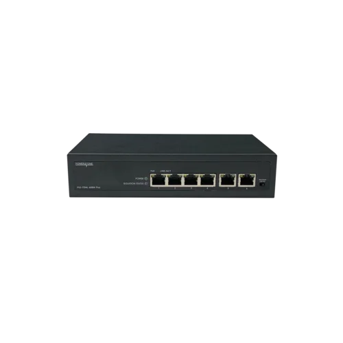 Неуправляемый 4 портовый PoE коммутатор PUS-TT04L-60RM Plus с изоляцией портов и возможностью установки в стойку