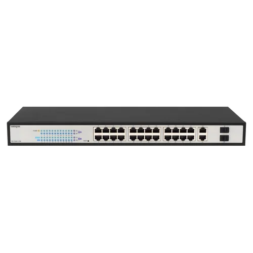 Управляемый гигабитный 24 портовый Web Smart PoE коммутатор POWERTONE PWS-TS24G-370R