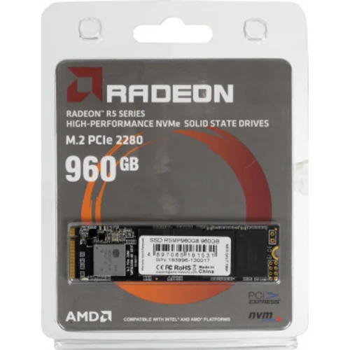 Накопитель SSD AMD PCIe 3.0 x4 960GB R5MP960G8 Radeon M.2 2280