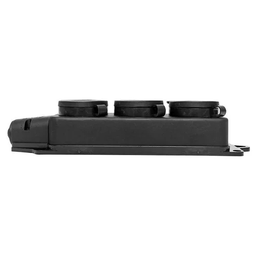 Розетка 3-м 16А IP44 2P+PE 230В с защ. крышками каучук EKF RPS-015-16-230-44
