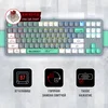 Клавиатура A4Tech Bloody S87 Energy механическая серый/зеленый USB for gamer LED (S87 USB ENERGY ASH)