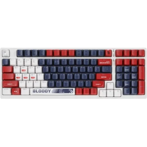 Клавиатура A4Tech Bloody S98 Sports Navy BLMS Plus механическая синий/белый USB for gamer LED (S98 S