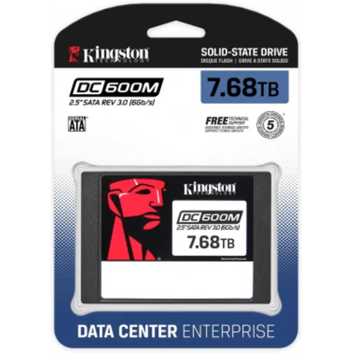 Накопитель SSD Kingston SATA III 7.68TB SEDC600M/7680G DC600M 2.5" 1 DWPD