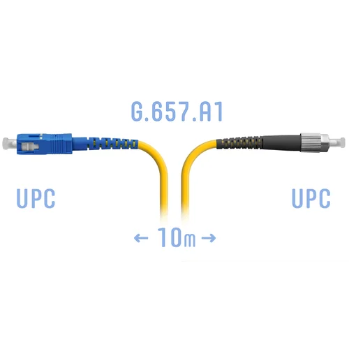Патчкорд оптический FC/UPC-SC/UPC SM G.657.A1 10 метров