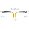 Патчкорд оптический FC/UPC-ST/UPC SM G.657.A1 1 метр