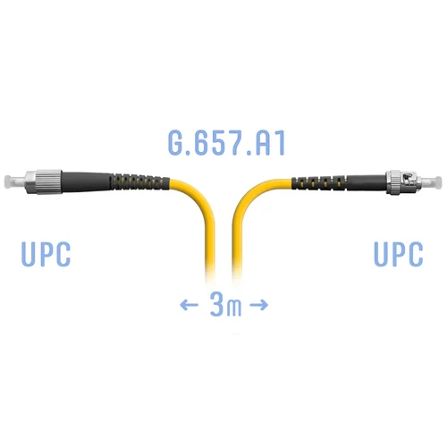 Патчкорд оптический FC/UPC-ST/UPC SM G.657.A1 3 метра