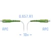 Патчкорд оптический FTTH SC/APC, кабель 604-02-01W, 10 метров