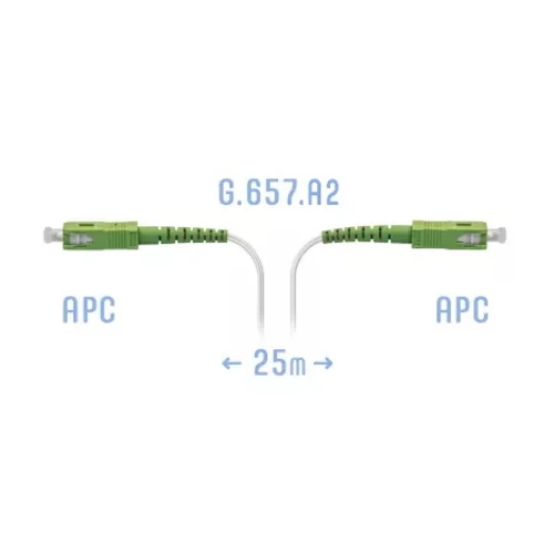 Патчкорд оптический FTTH SC/APC, кабель 604-02-01W, 25 метров