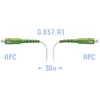 Патчкорд оптический FTTH SC/APC, кабель 604-02-01W, 30 метров