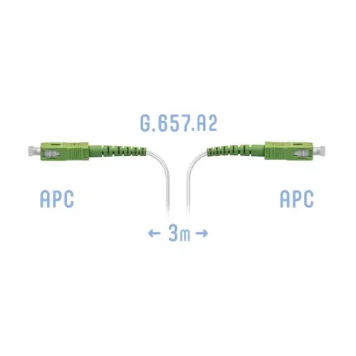 Патчкорд оптический FTTH SC/APC, кабель 604-02-01W, 3 метра