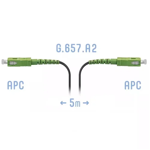 Патчкорд оптический FTTH SC/APC, кабель 604-04-01, 5 метров
