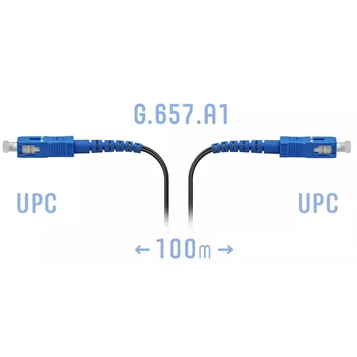 Патчкорд оптический FTTH SC/UPC, кабель 604-04-01, 100 метров