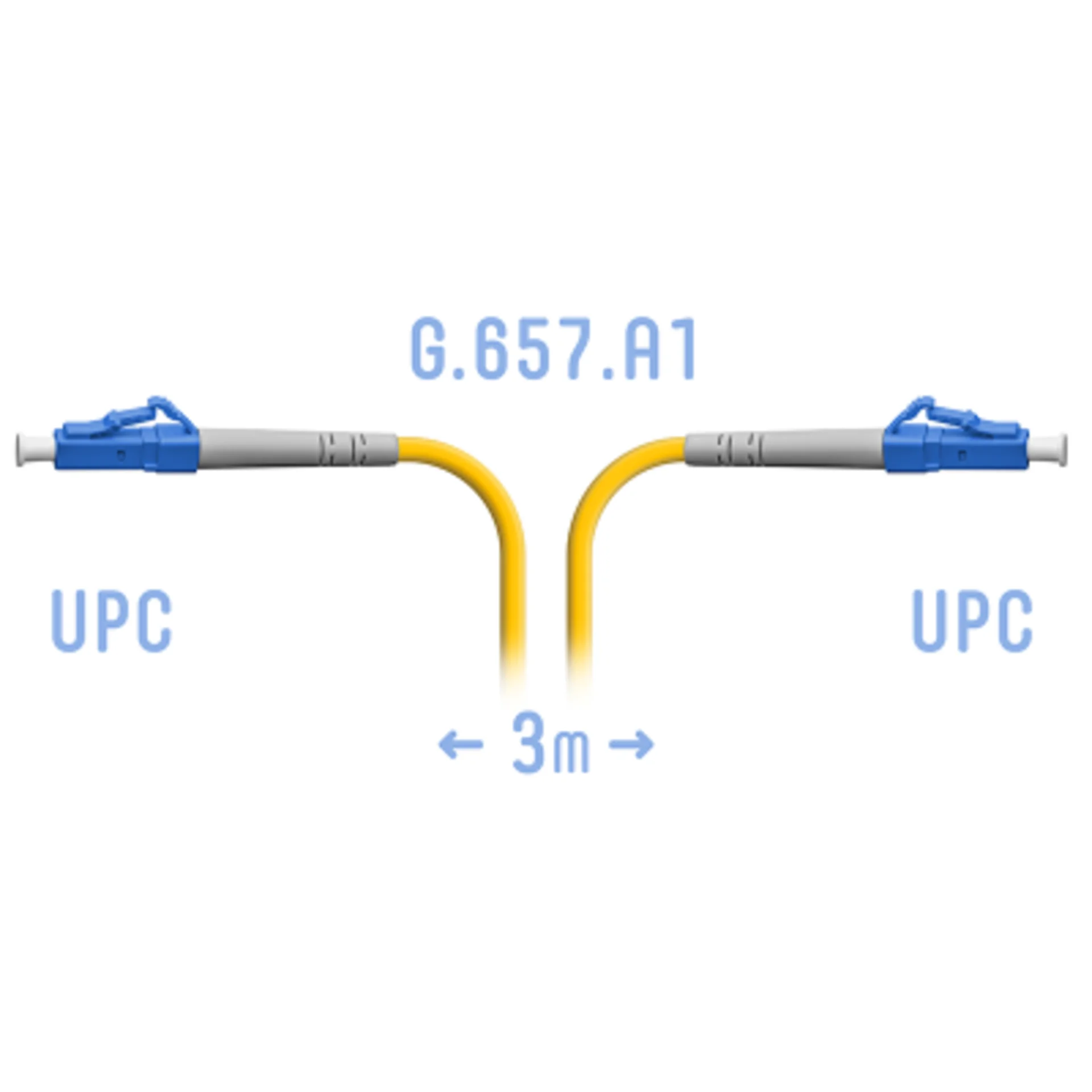 Патчкорд оптический SNR-PC-LC/UPC-A - 3 метра