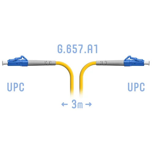 Патчкорд оптический LC/UPC SM G.657.A1 3 метра