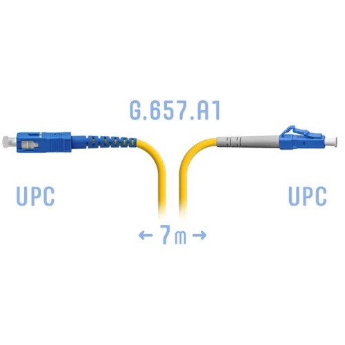 Патчкорд оптический LC/UPC-SC/UPC SM G.657.A1 7 метров