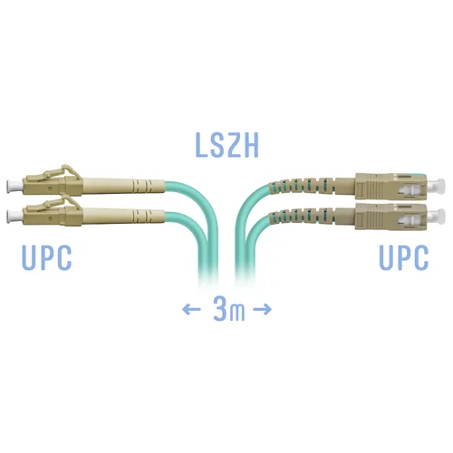 Патчкорд оптический LC/UPC-SC/UPC MM Duplex 3метра
