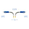 Патчкорд оптический SC/UPC SM (угловой) 1метр
