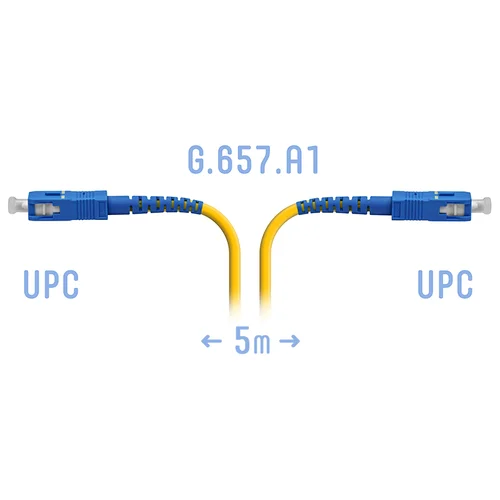 Патчкорд оптический SNR-PC-SC/UPC-A SM 5м, сверхгибкое волокно