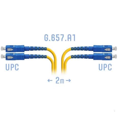 Патчкорд оптический SC/UPC SM G.657.A1 Duplex 2 метра