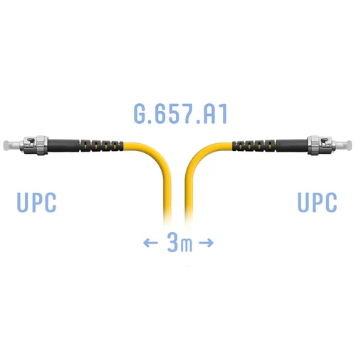 Патчкорд оптический ST/UPC SM G.657.A1 3 метра