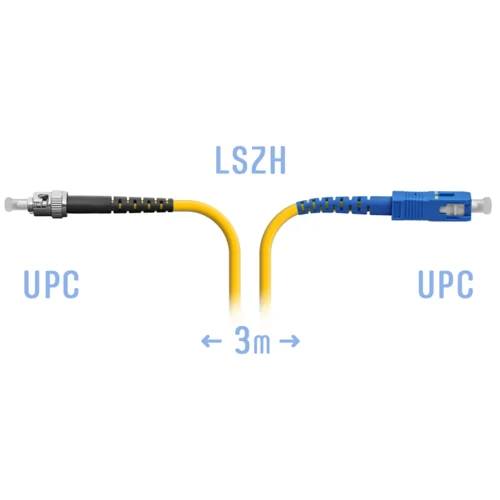 Патчкорд оптический ST/UPC-SC/UPC SM 3метра